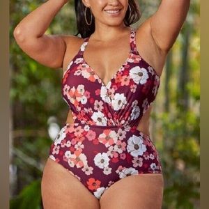 Cupshe floral cutout one piece